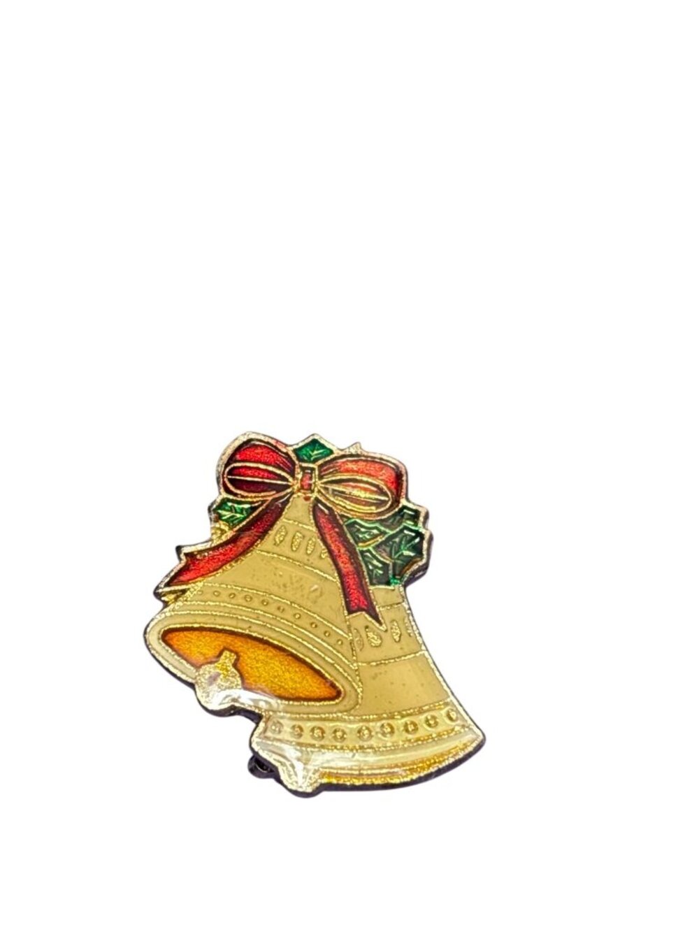Vintage Christmas Bells Mini Brooch Pin 1 inch